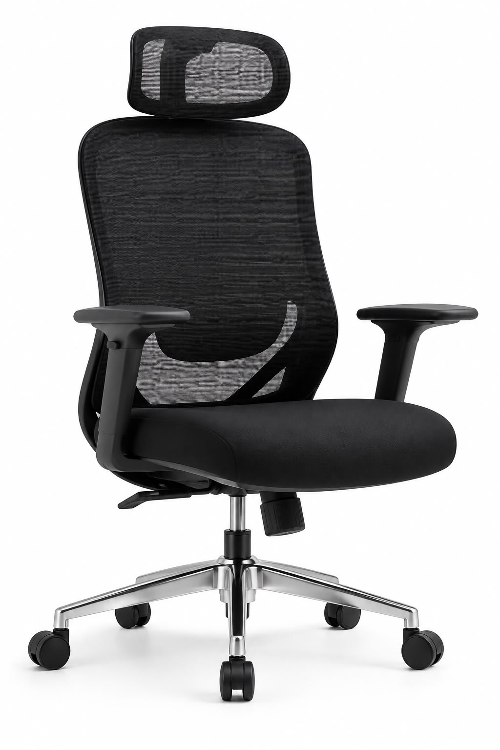 Mesh chair with headrest
